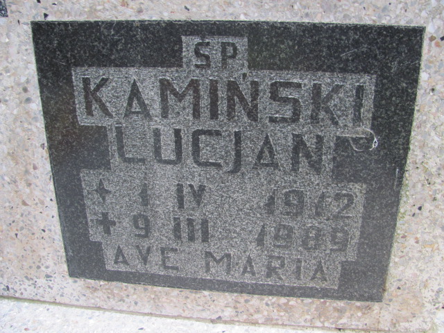 Lucjan Kamiński 1912 Bolków - Grobonet - Wyszukiwarka osób pochowanych