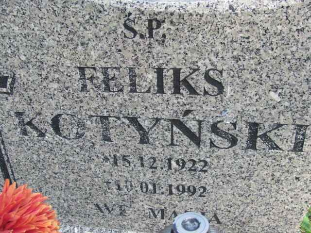 Feliks Kotyński 1922 Bolków - Grobonet - Wyszukiwarka osób pochowanych