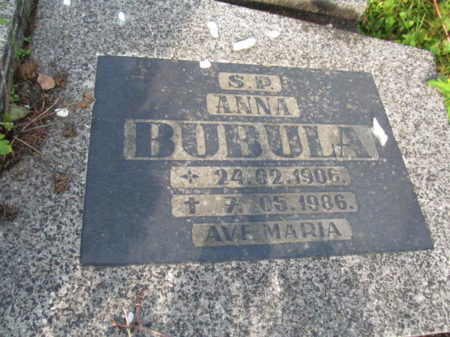 Anna Bubula 1906 Bolków - Grobonet - Wyszukiwarka osób pochowanych