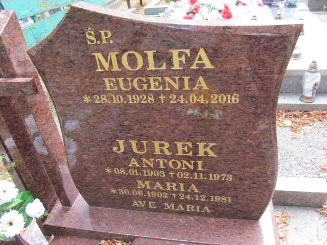 Maria Jurek 1902 Bolków - Grobonet - Wyszukiwarka osób pochowanych