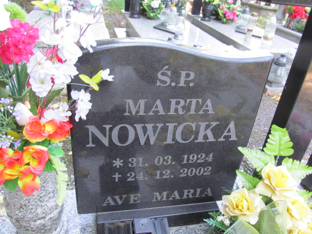 Marta Nowicka 1924 Bolków - Grobonet - Wyszukiwarka osób pochowanych