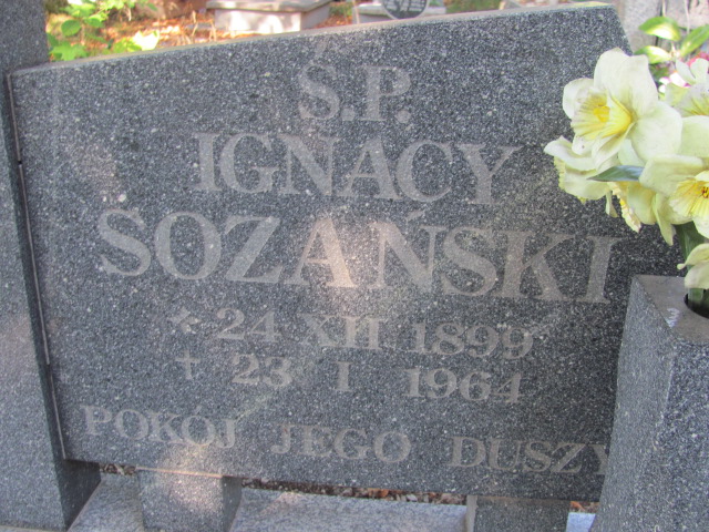 Ignacy Sozański 1899 Bolków - Grobonet - Wyszukiwarka osób pochowanych
