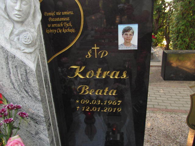 Beata Kotras  1967 Bolków - Grobonet - Wyszukiwarka osób pochowanych