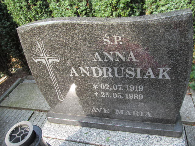 Anna Andrusiak 1919 Bolków - Grobonet - Wyszukiwarka osób pochowanych