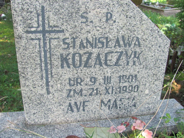 Stanisława Kozaczyk 1901 Bolków - Grobonet - Wyszukiwarka osób pochowanych