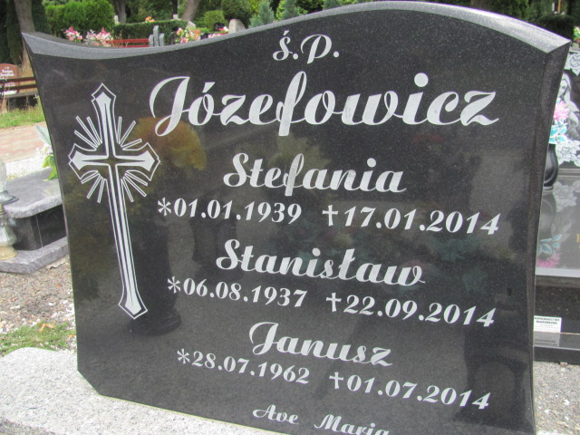 Stanisław Józefowicz 1937 Bolków - Grobonet - Wyszukiwarka osób pochowanych