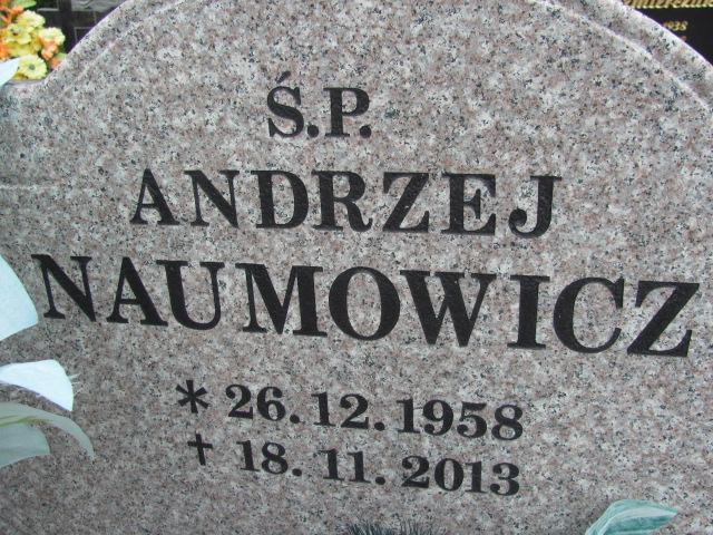 Andrzej Naumowicz 1958 Bolków - Grobonet - Wyszukiwarka osób pochowanych