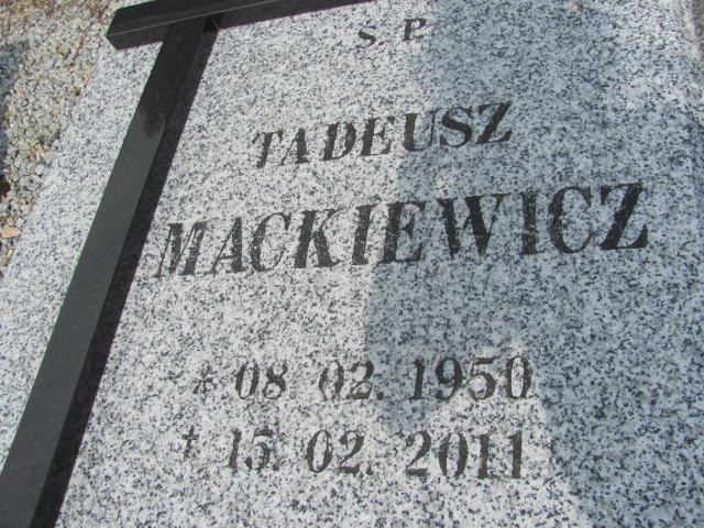 Tadeusz Mackiewicz 1950 Bolków - Grobonet - Wyszukiwarka osób pochowanych